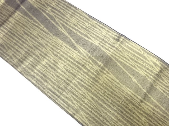 JAPANESE KIMONO / ANTIQUE FUKURO OBI / SILK / WOVEN BAMBOO STRIPE